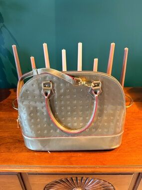 Arcadia Metallic Olive green Satchel